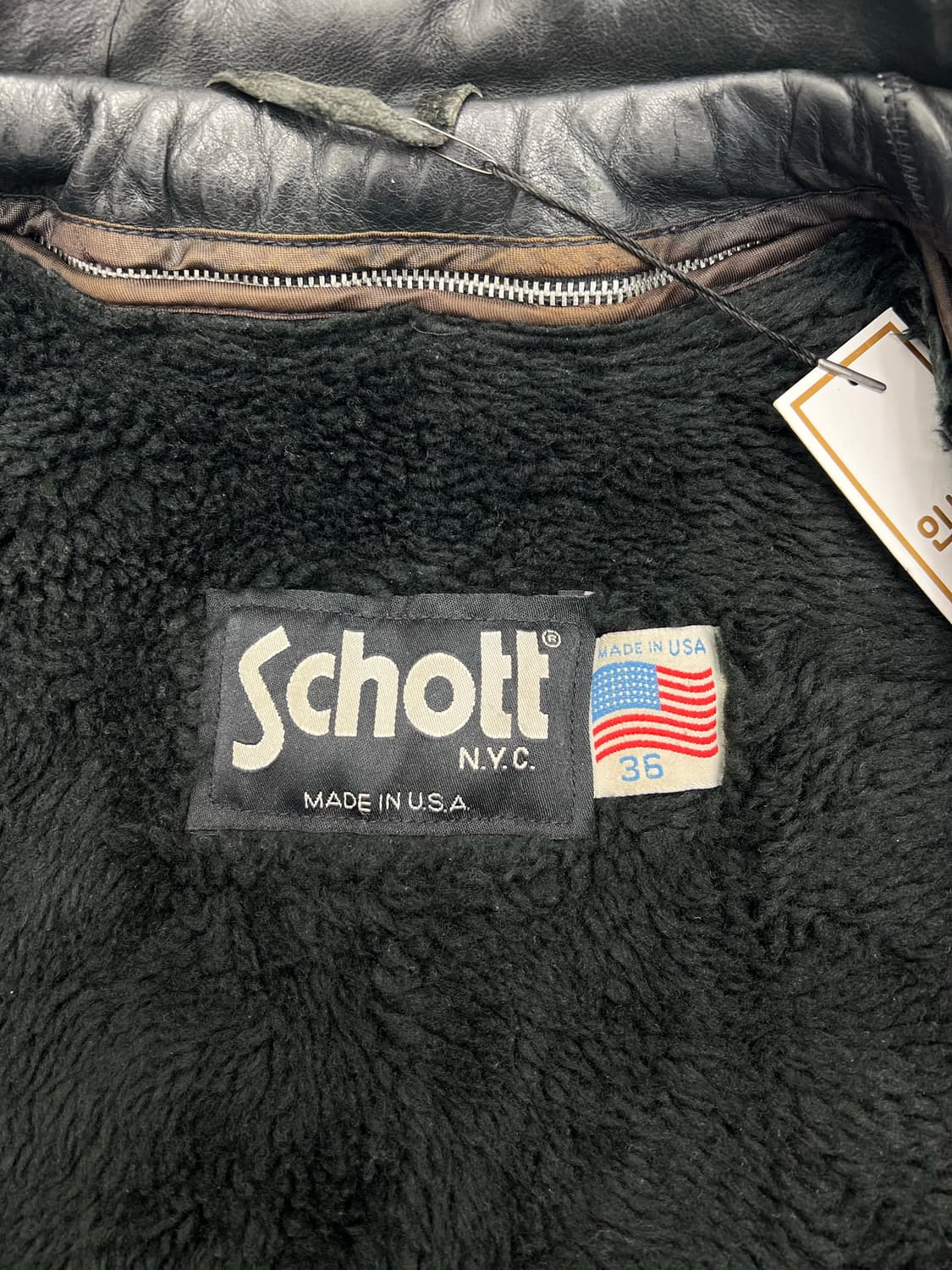 쇼트 리얼 레더자켓 상품이미지4