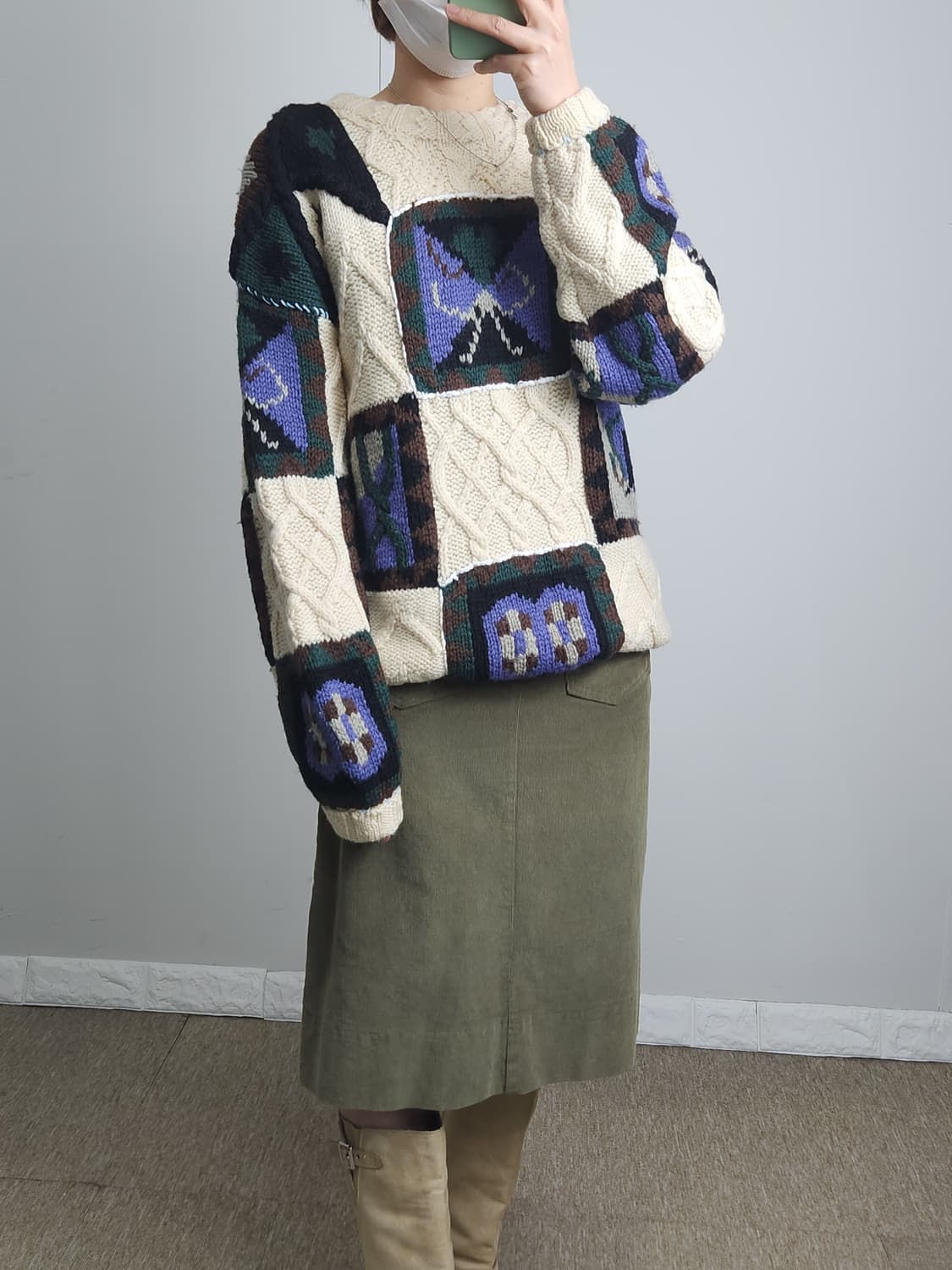 (Lamatta)케이블 패턴 울니트 상품이미지4