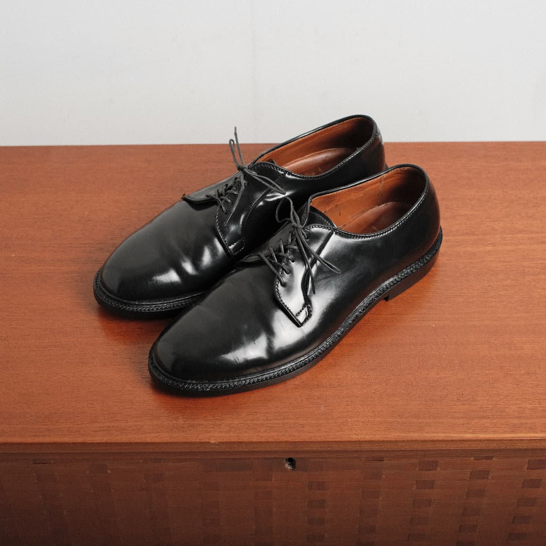 알든9901 10.5D사이즈 블랙 코도반 플레인토 더비 상품이미지3