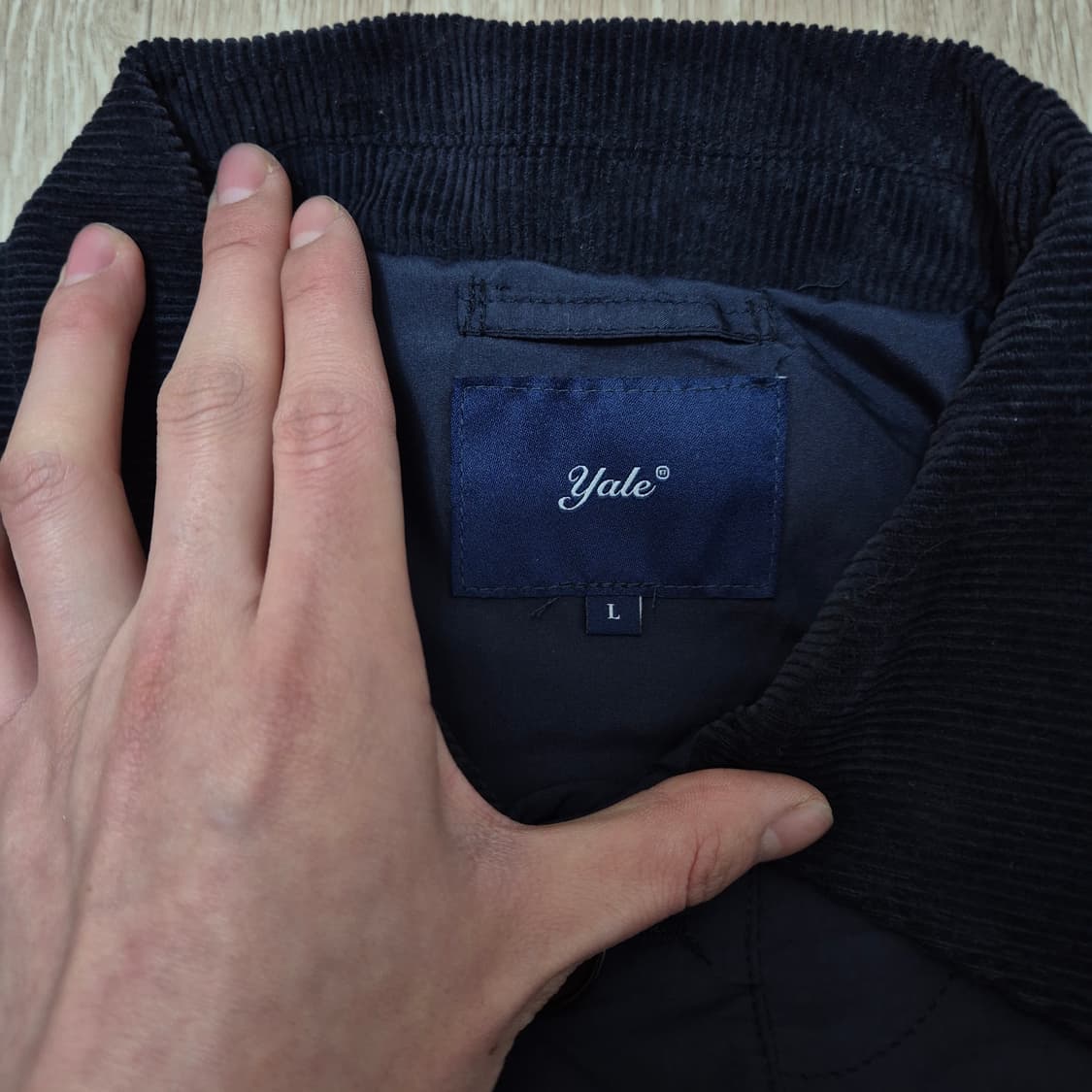 YALE 예일 로고 카라 퀼팅자켓 L(100) 상품이미지5