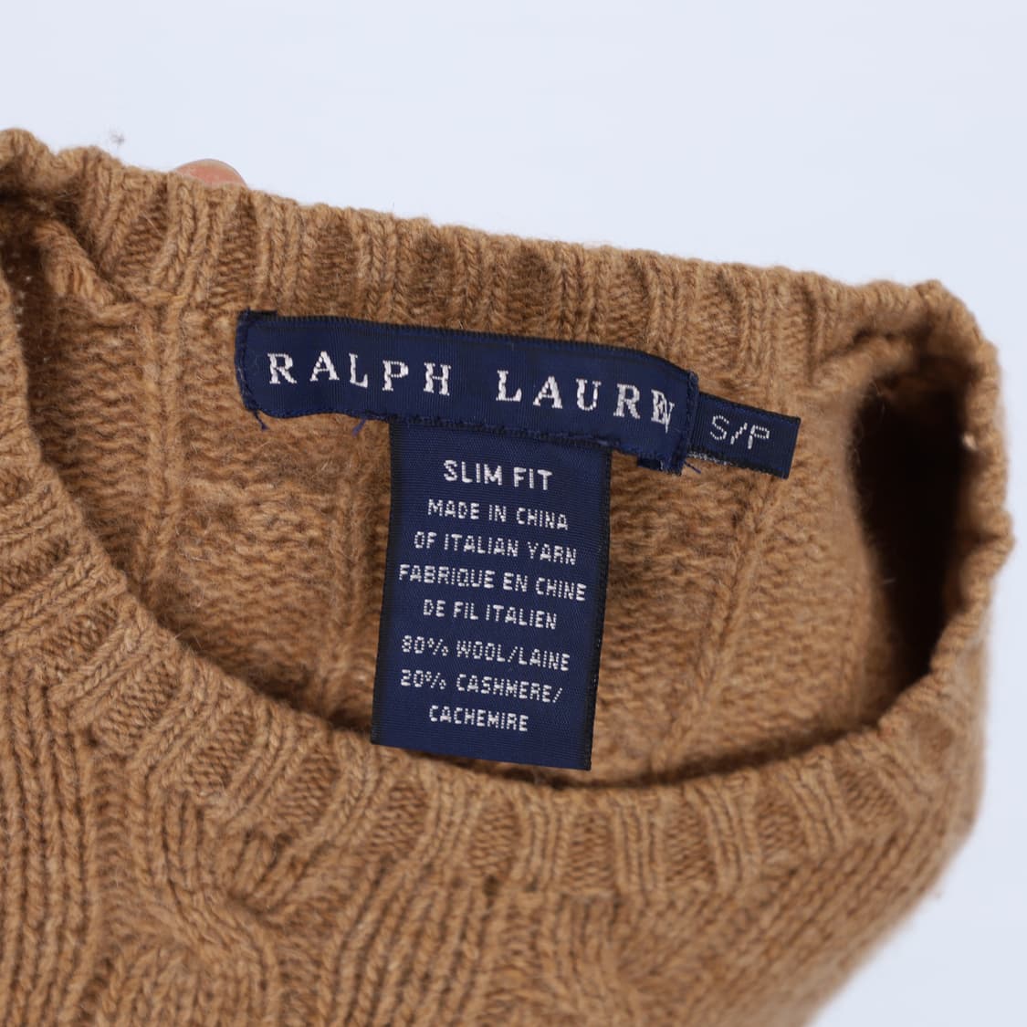 [S] 폴로 랄프로렌 슬림핏 캐시미어 혼방 케이블 니트 3818 상품이미지5