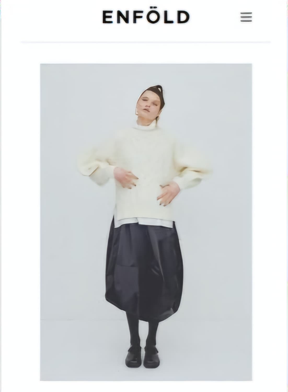 ENFOLD 엔폴드 입체 벌룬 헤비새틴스커트 상품이미지1