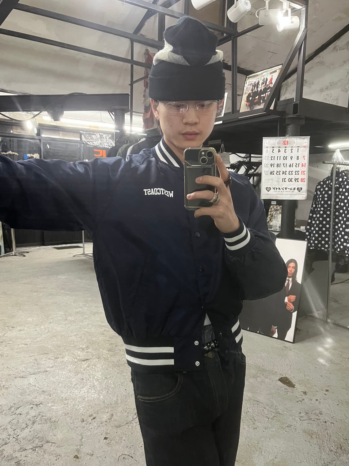 Browny nylon stadium jacket 상품이미지1