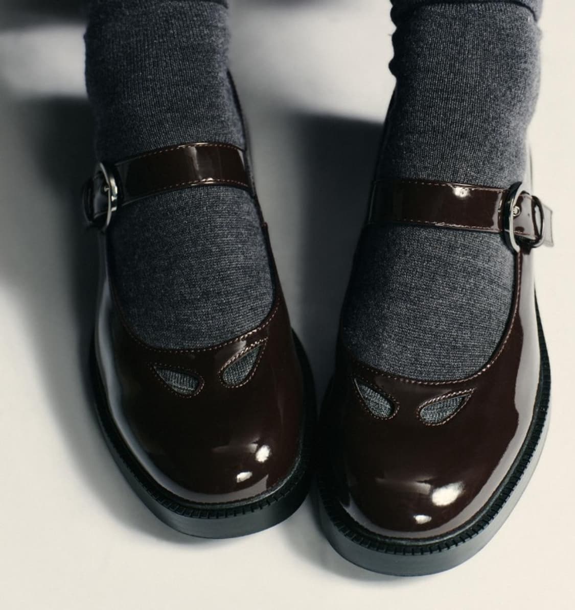 자라 플랫폼 메르세데스 슈즈, 버건디 레드 상품이미지1