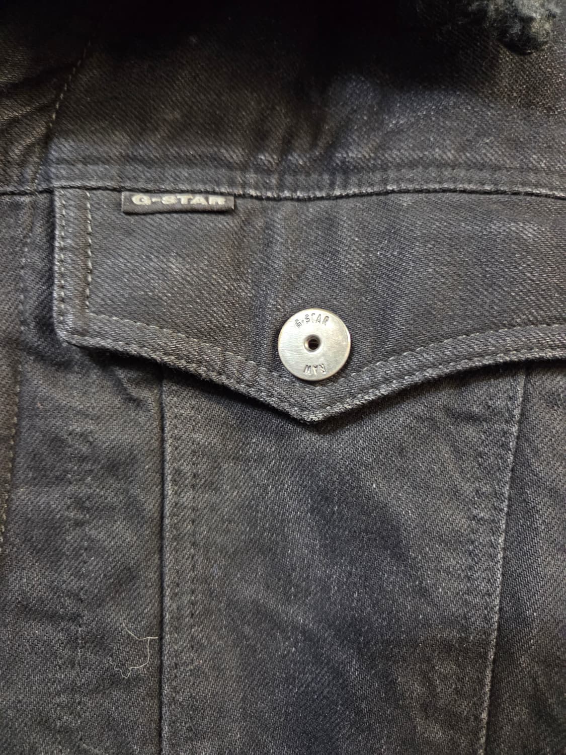 G-Star RAW 블랙 데님 쉐르파 자켓(M)디피용/택없음) 상품이미지3