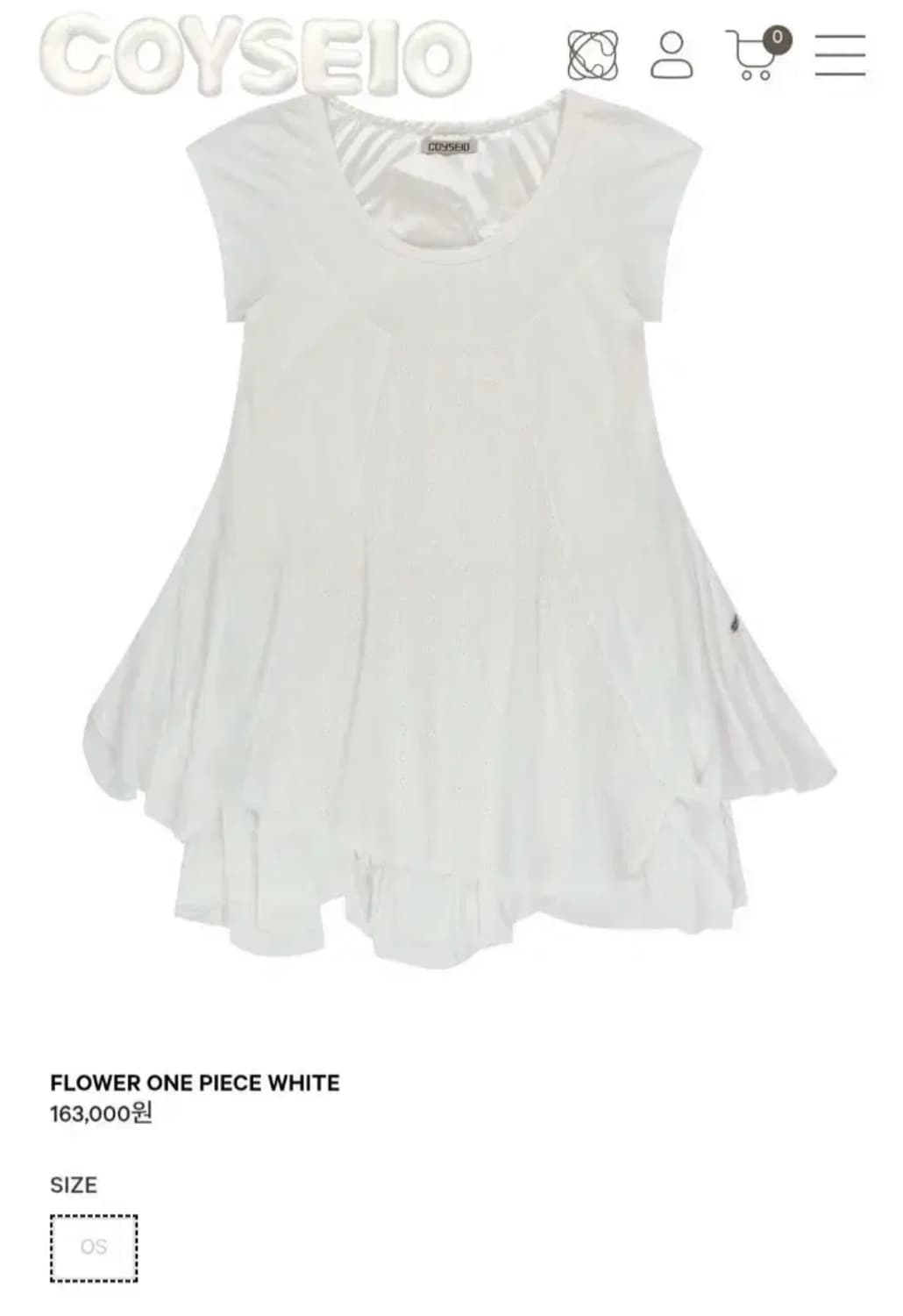 코이세이오 플라워 원피스 화이트 상품이미지1
