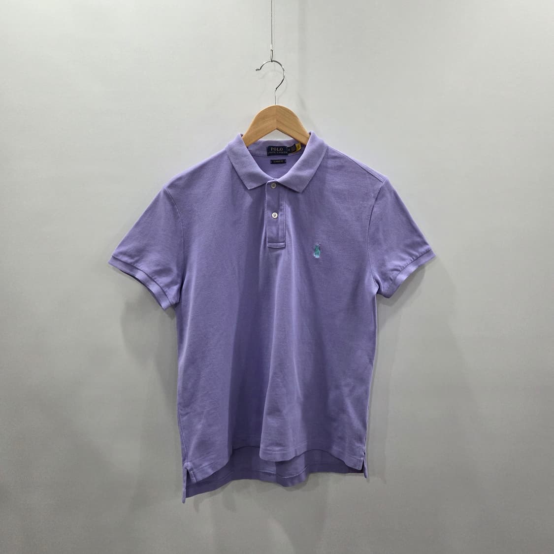 폴로랄프로렌 우먼 피케 카라 반팔티 연보라 M 상품이미지1