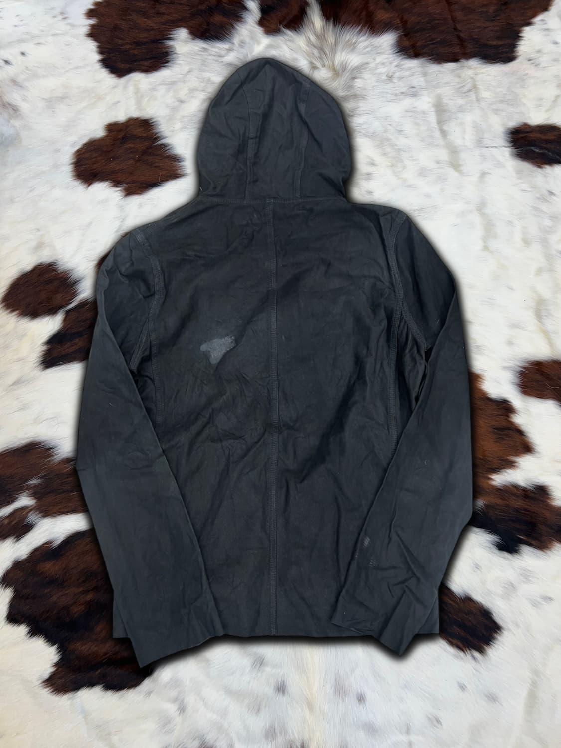 Giorgio brato 씬 램 레더 후드 자켓 상품이미지2