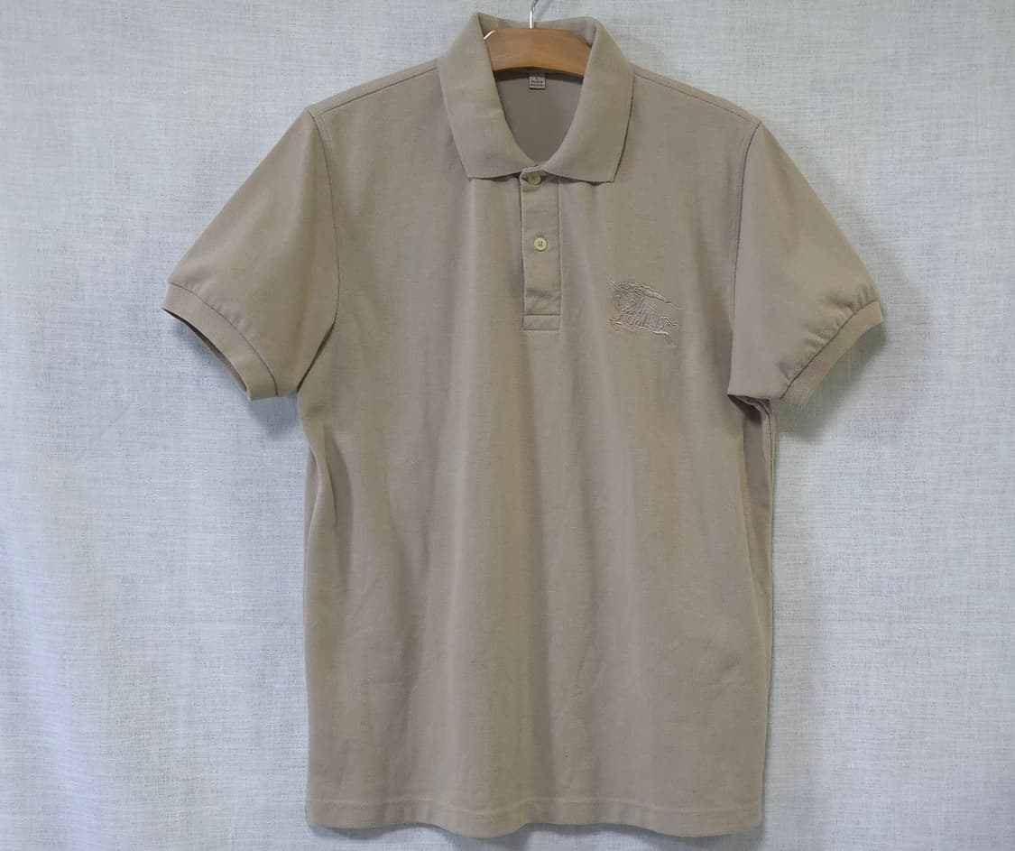 버버리 정품 빅기시자수 슬림핏 반팔 폴로 티셔츠 카라티 남성 95 100 상품이미지1