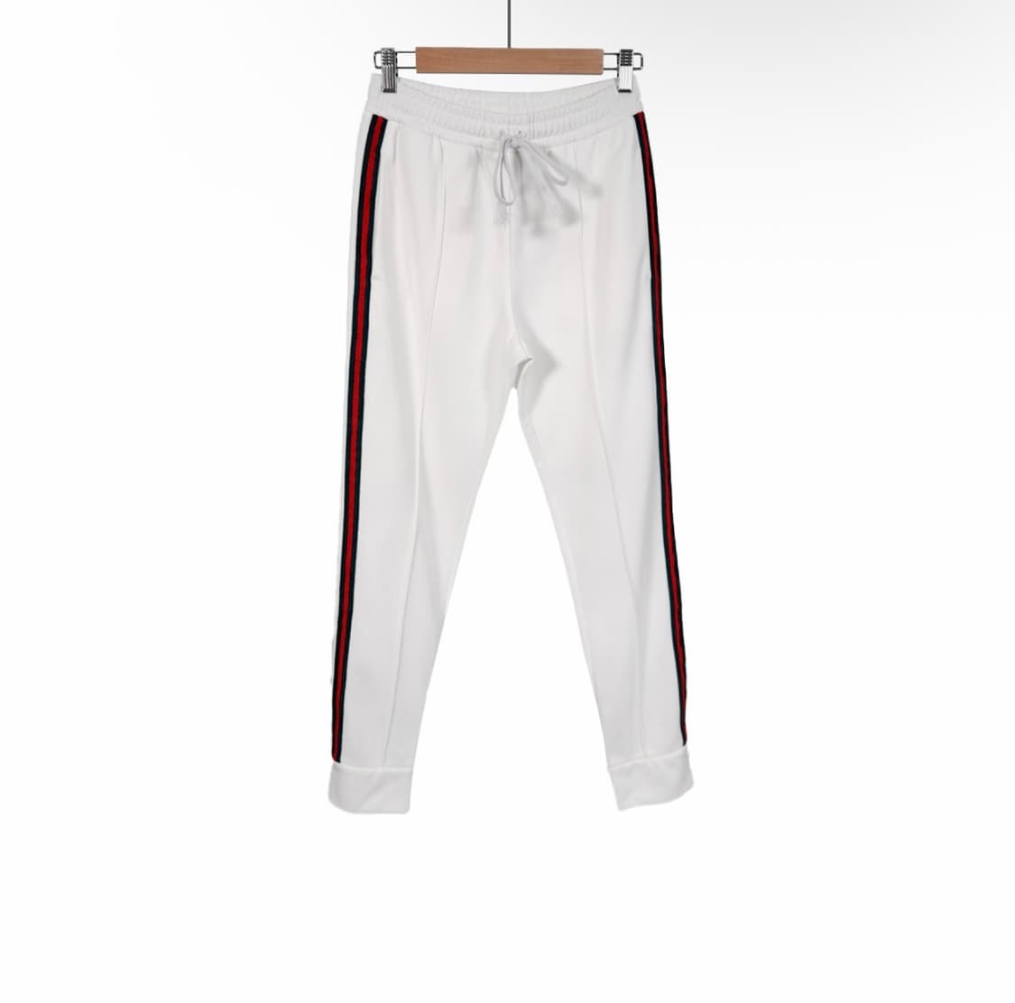 [S] 구찌 여성 체리 자수 테크니컬 트랙 트레이닝 조거 팬츠 화이트 상품이미지1