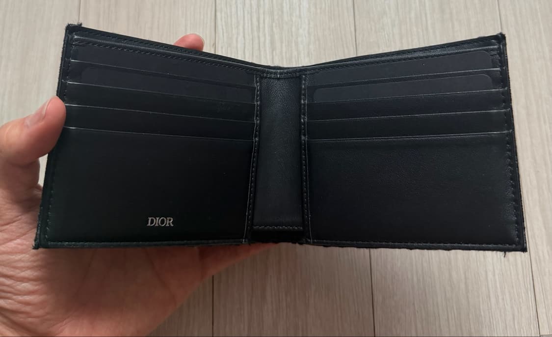(새상품급/풀구성) 디올 오블리크 반지갑 블랙 상품이미지2