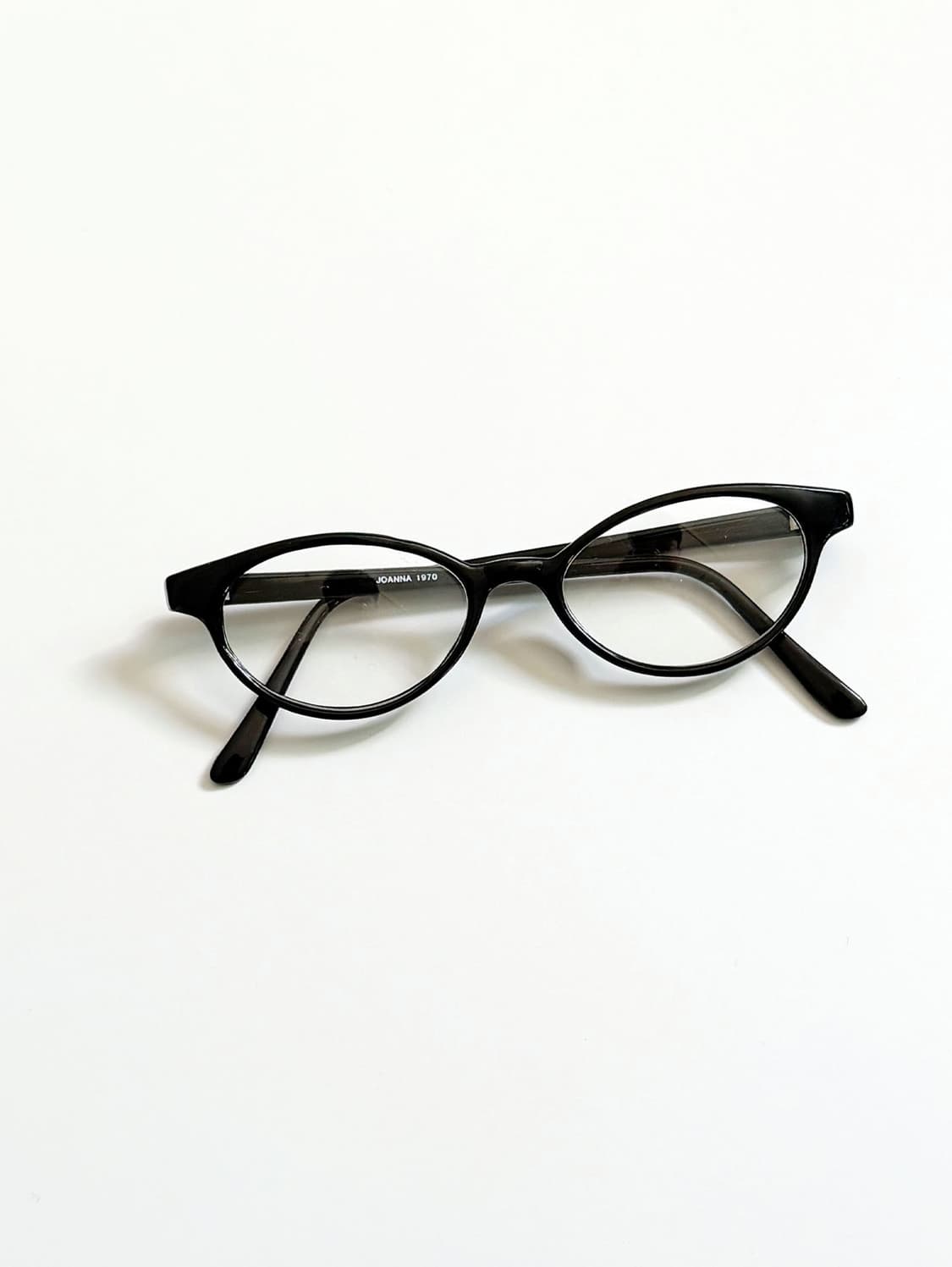 90s JOANNA 블랙 오벌 뿔테 프레임 빈티지 안경 상품이미지1