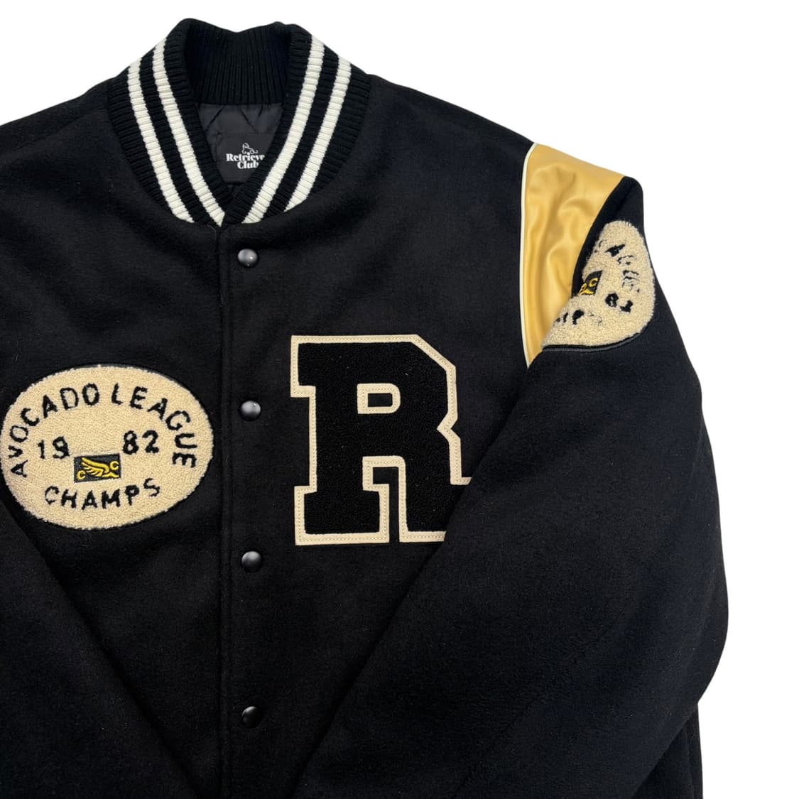 리트리버클럽 블랙 울 바시티 자켓 L 상품이미지2