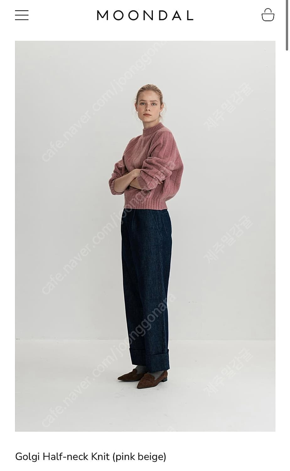 GolgiHalf-neck Knit (pink beige) 상품이미지1