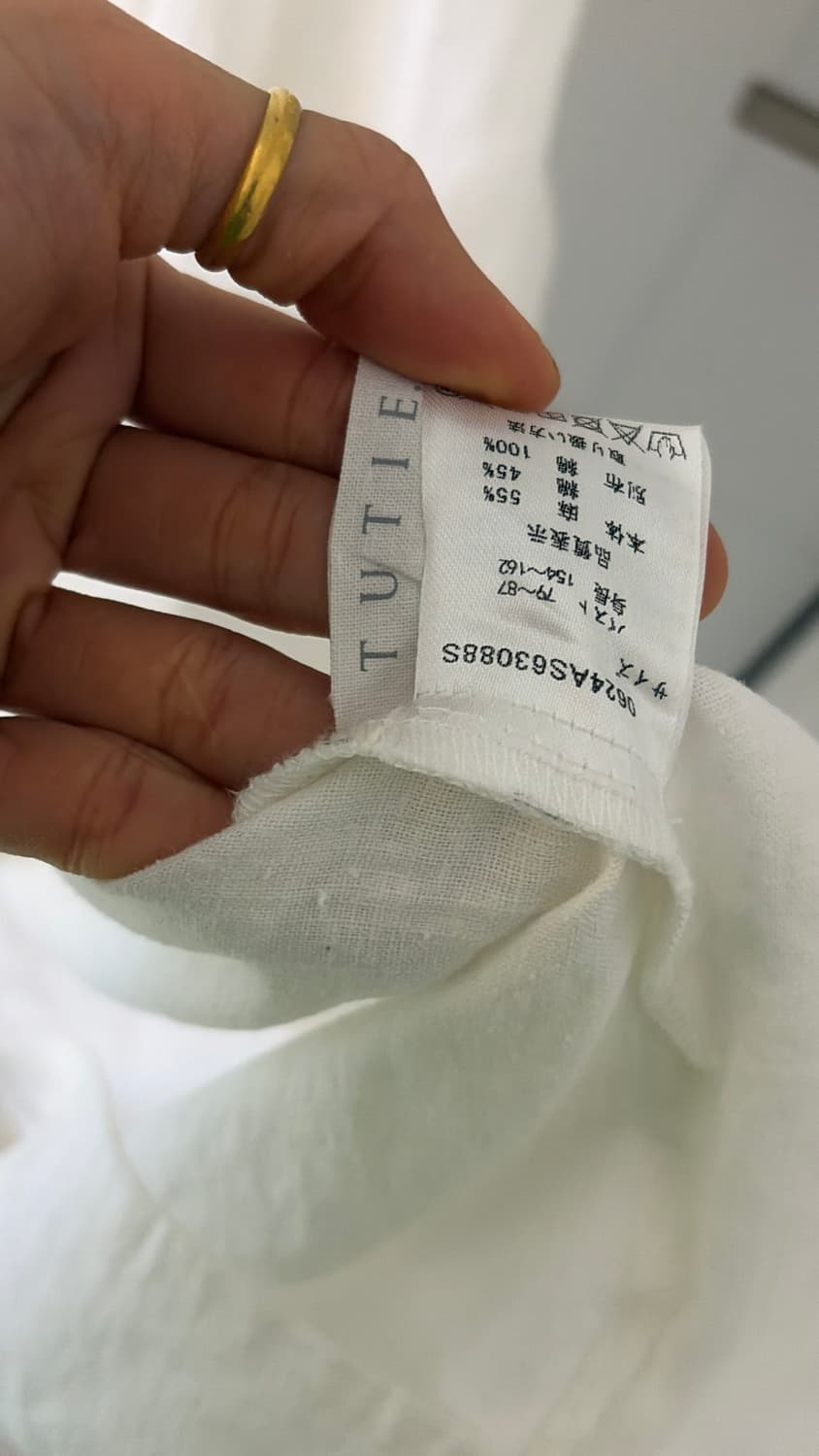 일본구매 TUTIE 아이보리 린넨 롱 원피스 44-77 상품이미지3