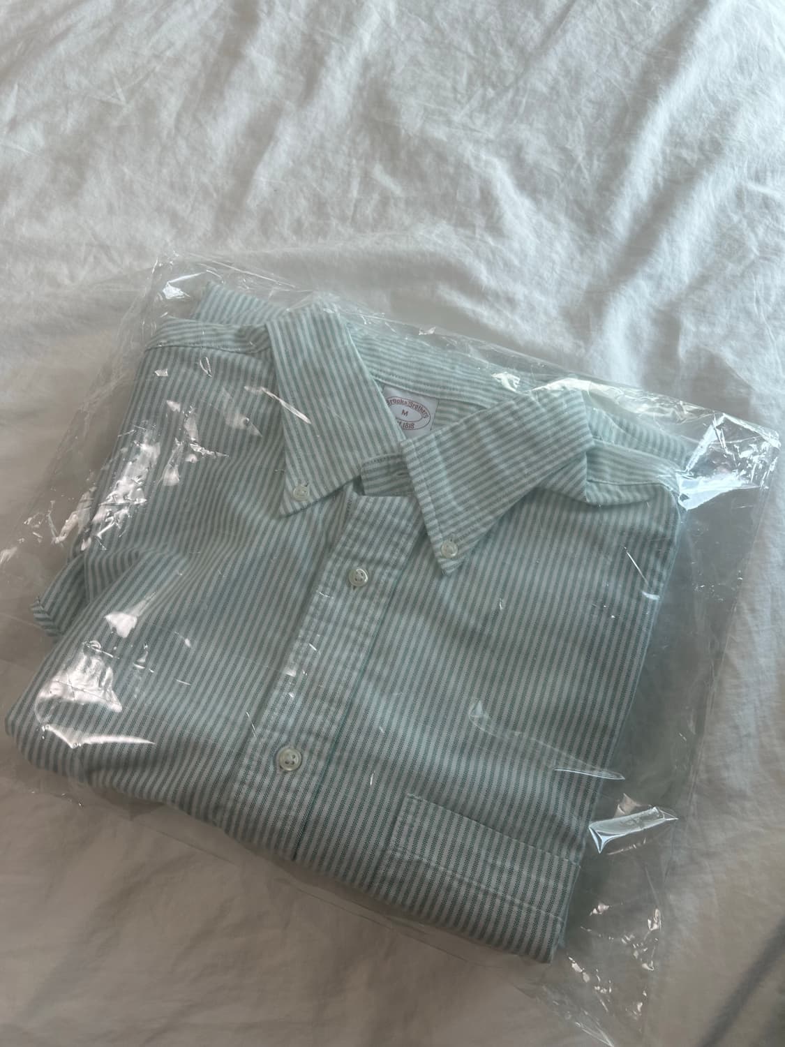 브룩스브라더스 올리브 스트라이프 셔츠 M 상품이미지6
