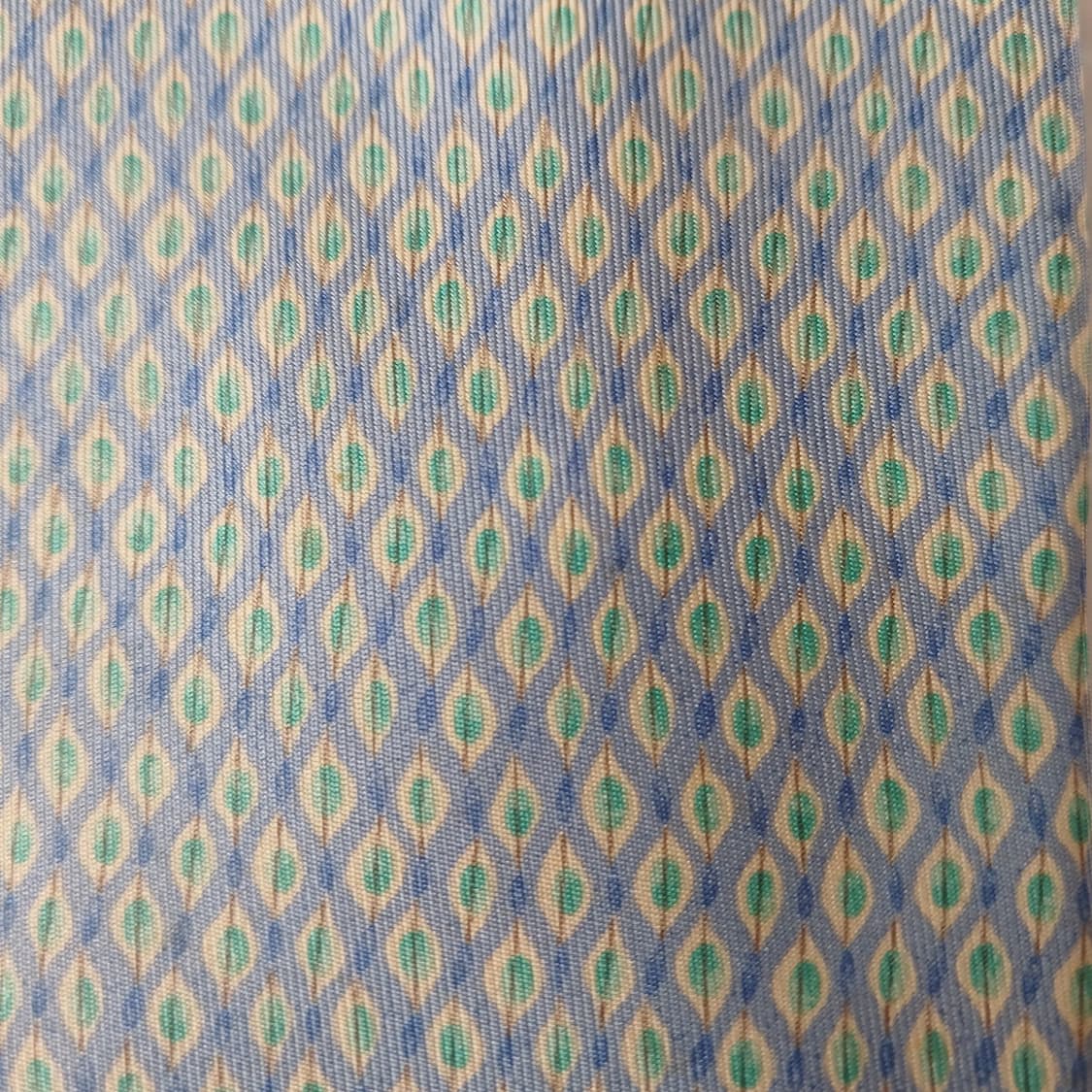 살바토레 페라가모 실크 하늘색 패턴 넥타이 9.5cm B등급 a19659 상품이미지6