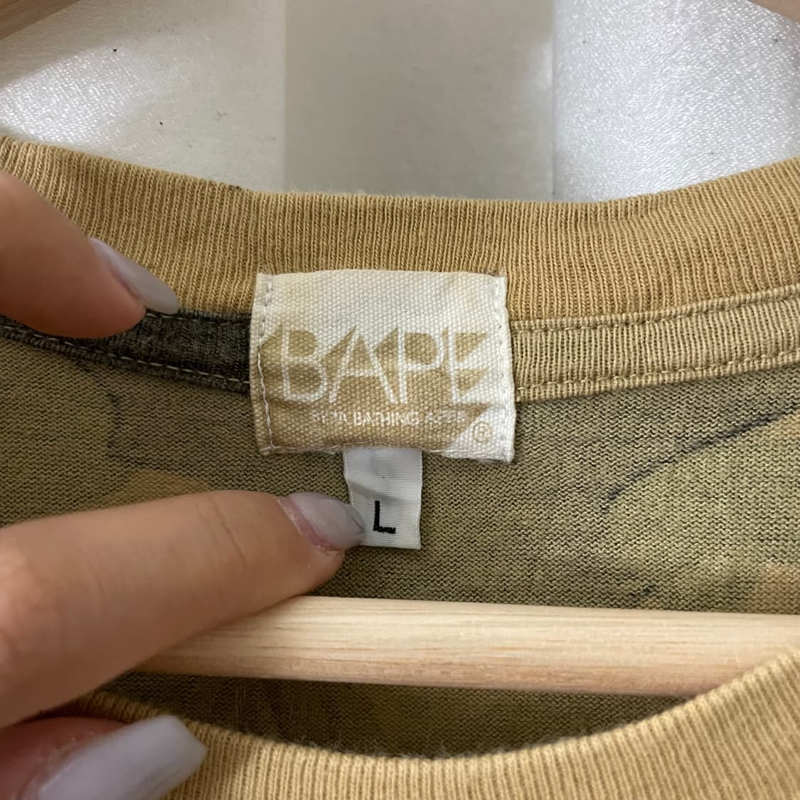 베이프 황계 카모 빅로고 반팔 상품이미지6