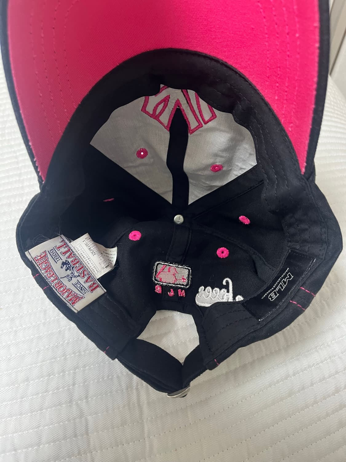 MLB 양키스 핑크 스티치 볼캡 상품이미지4