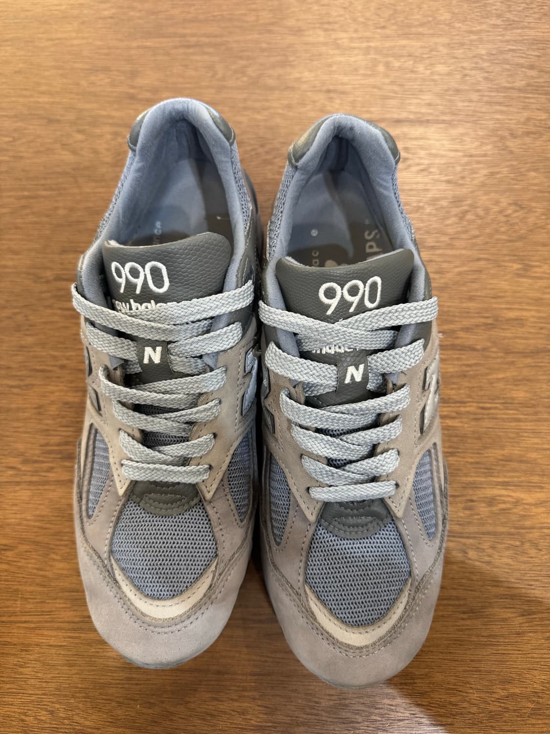[255mm] 뉴발란스 x 더블탭스 990v2 메이드 인 USA 그레이 상품이미지3