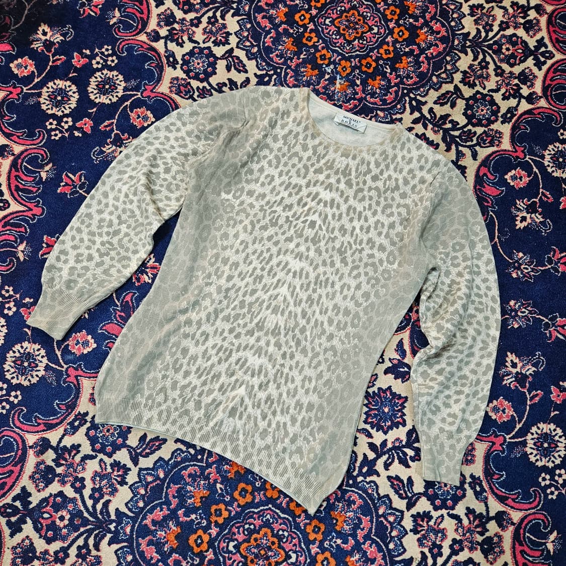 MICHAEL & BORIS in Italy 90's 레오파드 울 니트  상품이미지1