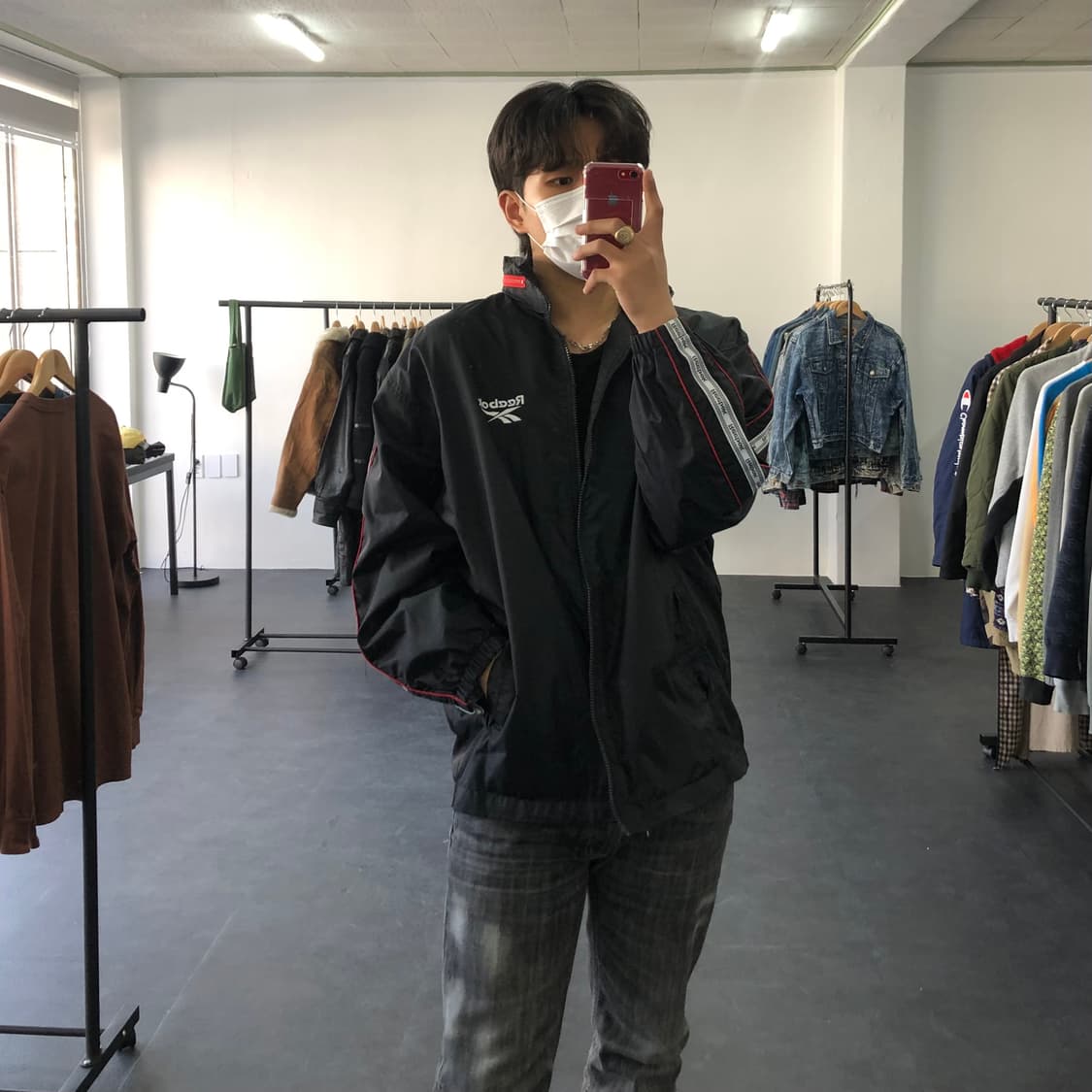 리복 올드스쿨 바람막이 자켓 상품이미지4