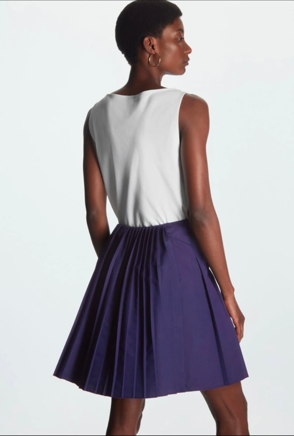 (급처) COS 코스 플리티드 플리츠 스커트 네이비 34사이즈 상품이미지2