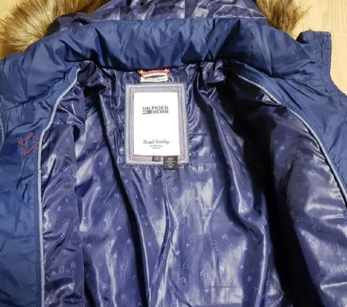 타미힐피거 데님 플레인 폴리 다운 롱패딩 점퍼, 벤치코트  상품이미지4