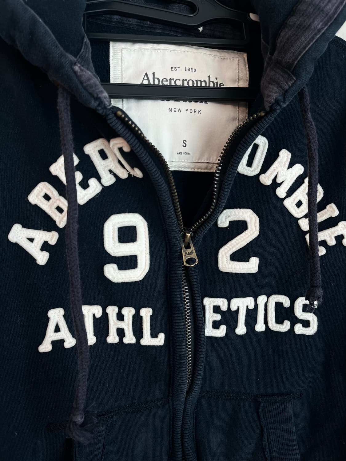 아베크롬비 스펠로고 대장 후드집업 네이비 [S] 상품이미지4