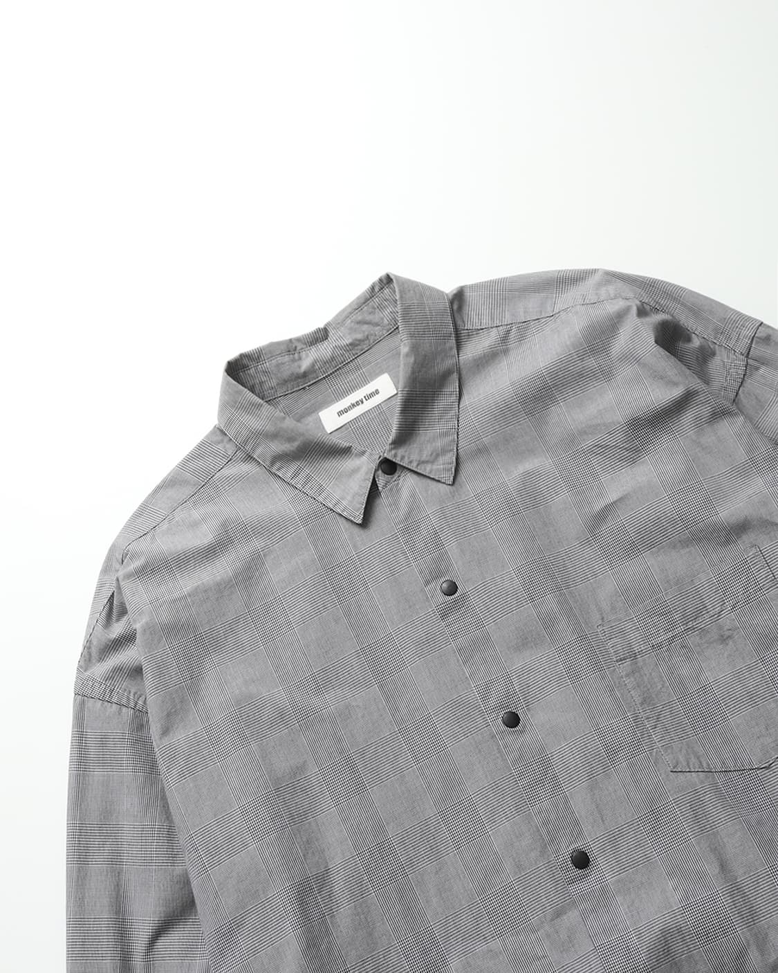 monkey time Check Coach Jacket Shirt 상품이미지3