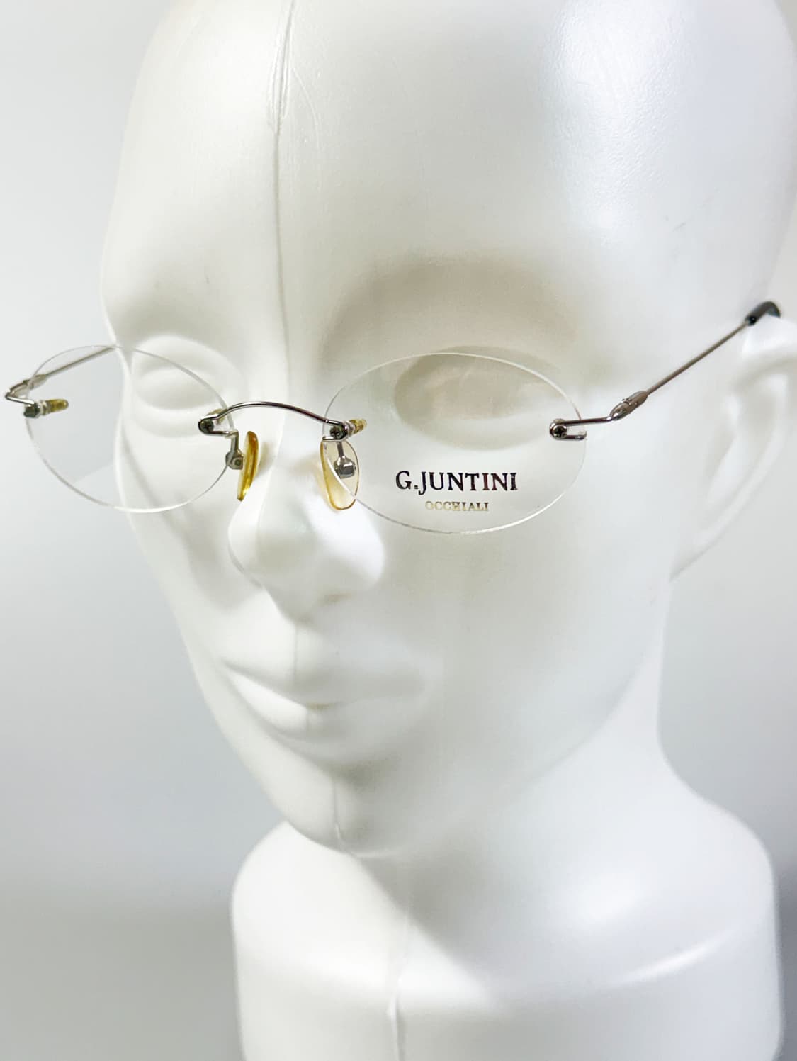 GIOVANNI JUNTINI 다크실버 무테 오벌 메탈 빈티지 안경 상품이미지8