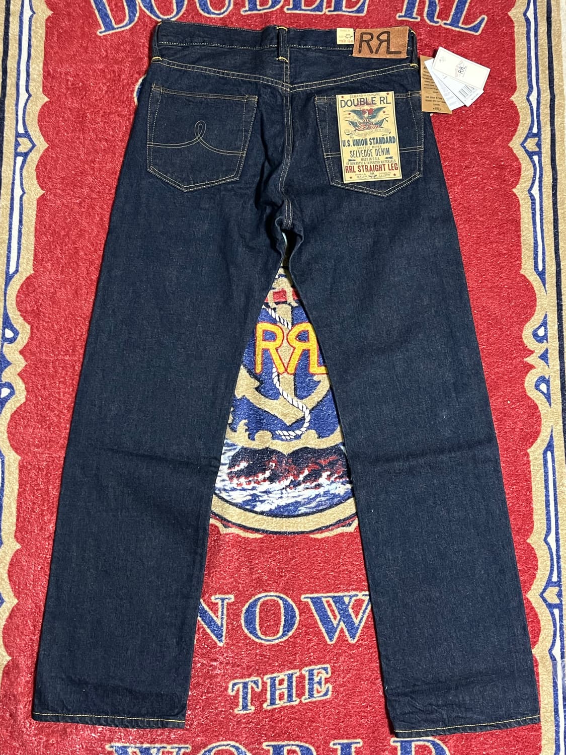 RRL 스트레이트 원워시 셀비지 진 더블알엘 데님 상품이미지3
