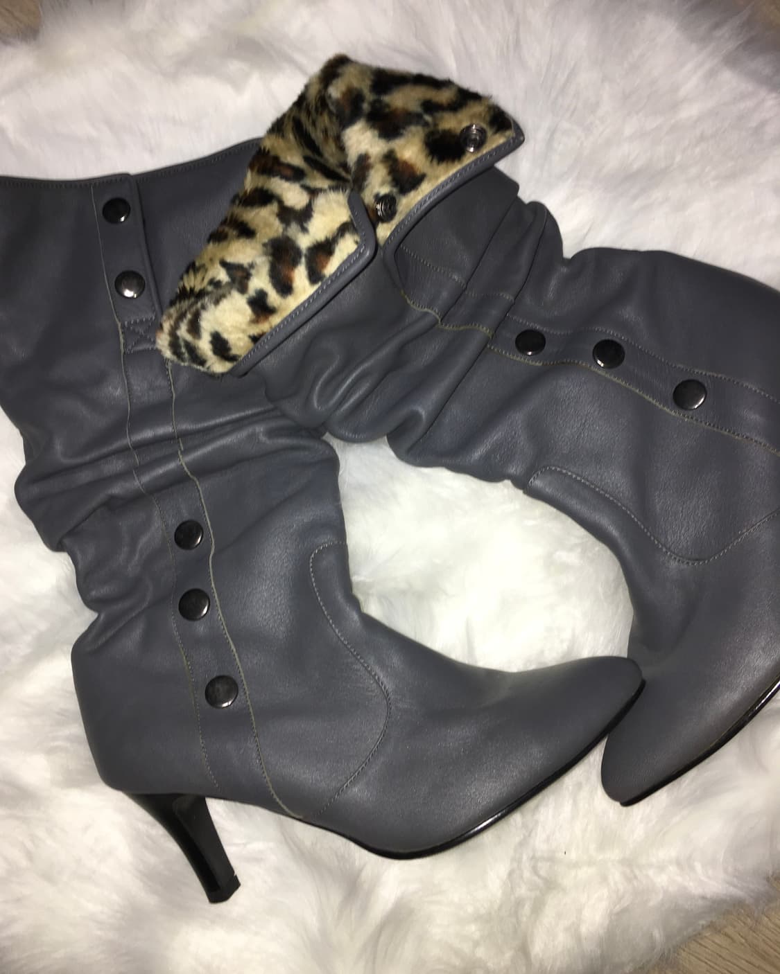 leopard fur boots 240-245 상품이미지1