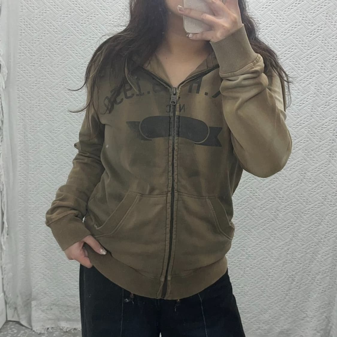 버커루 빈티지 워싱 Y2K 후드집업 95 C06265 상품이미지1