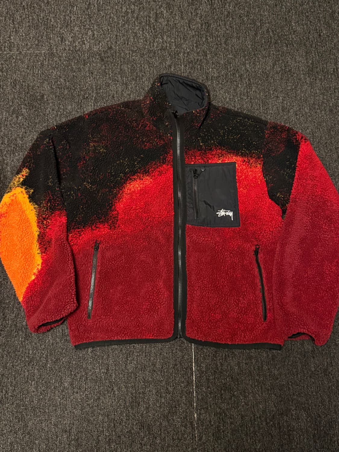 [M] 스투시 쉐르파 리버시블 자켓 라바 상품이미지1