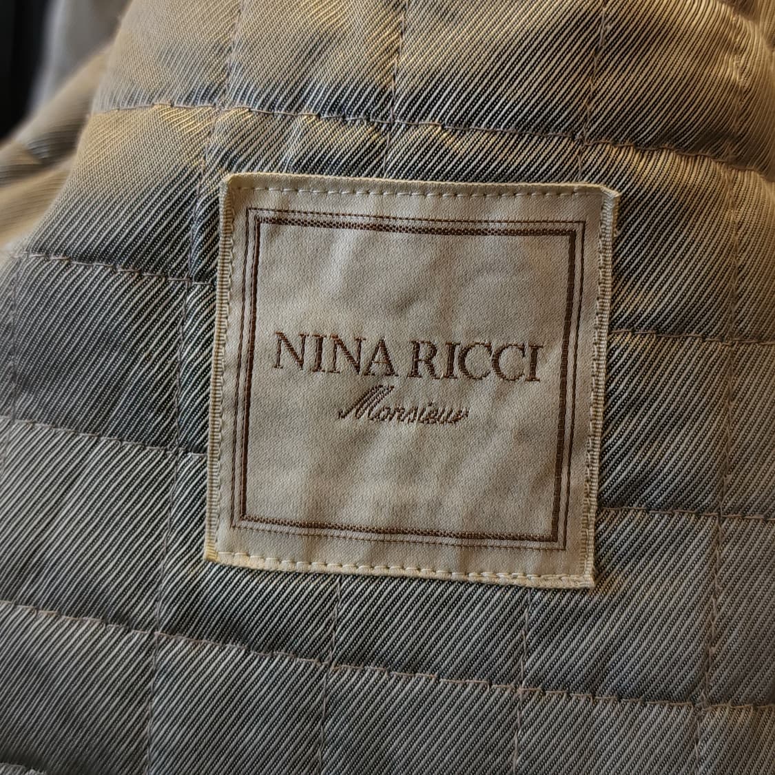 90s 니나리치 레더 카코트 니티드 디테일 프렌치 코트 사파리 가죽 50 상품이미지8