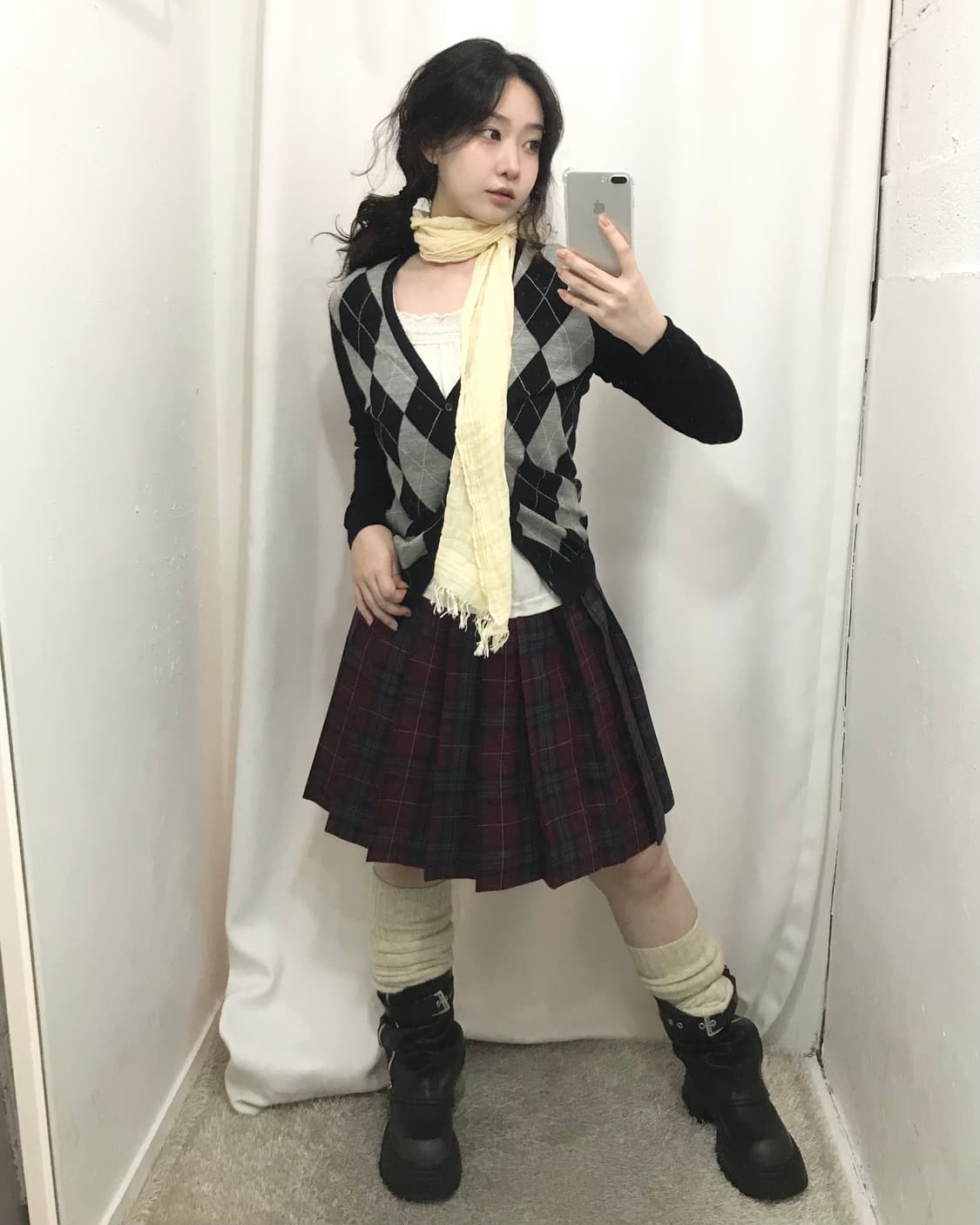 아가일 체크 코디 세트 ❤️‍🩹 상품이미지2