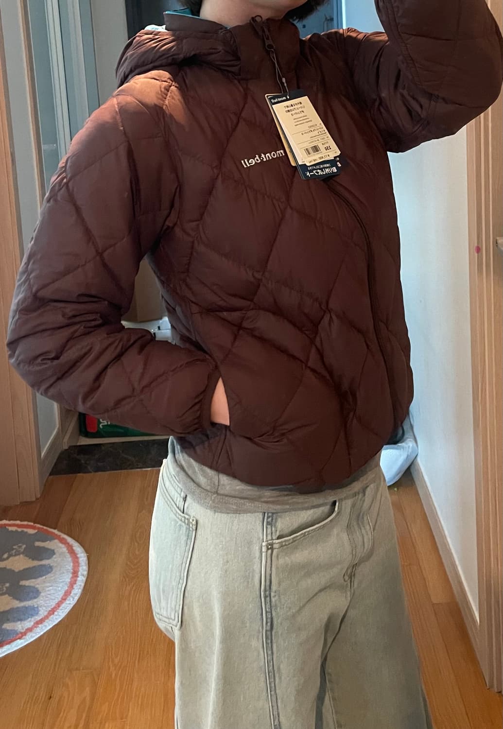 몽벨 키즈 다운 패딩 150 새상품 상품이미지5