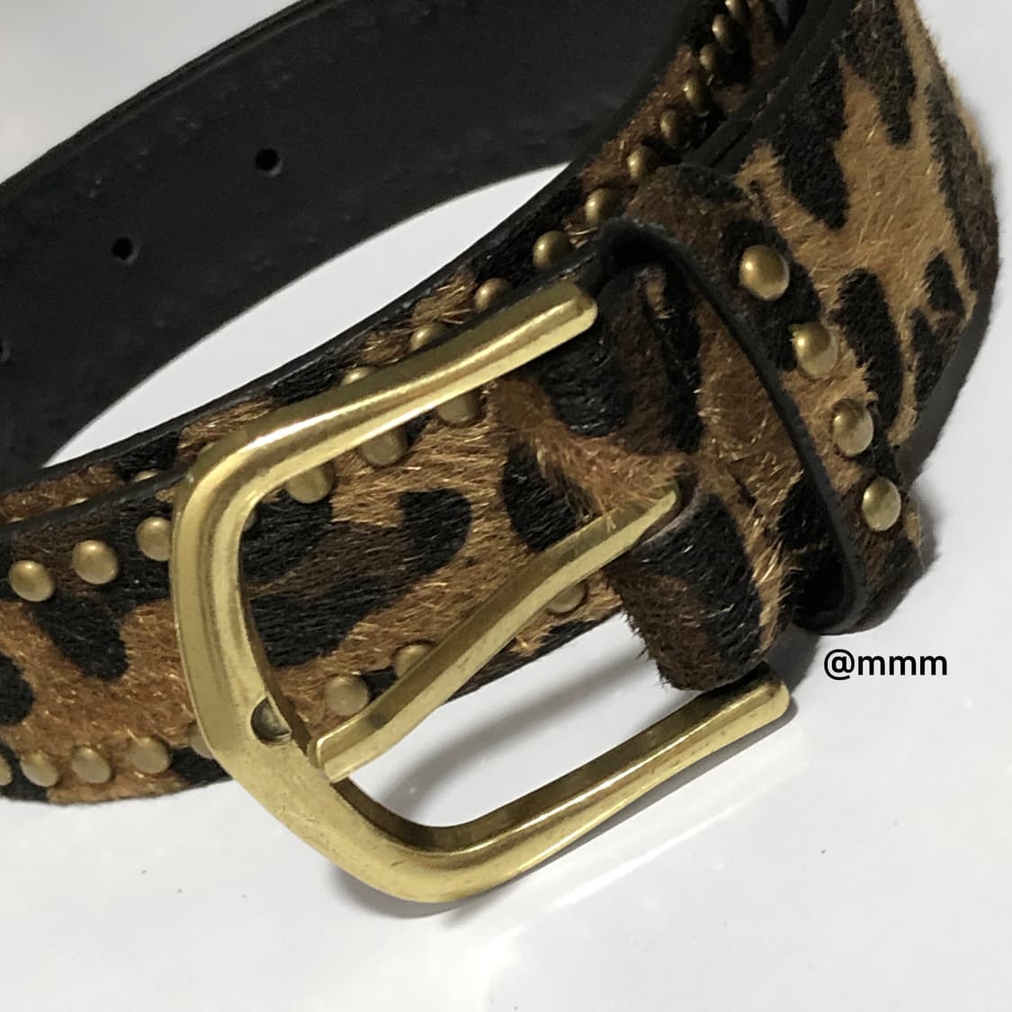 스터드 레오파드 호피 송치 벨트🐆 상품이미지8