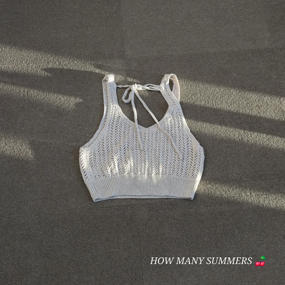 아이보리 여름 니트 슬리브리스 탑  상품이미지4