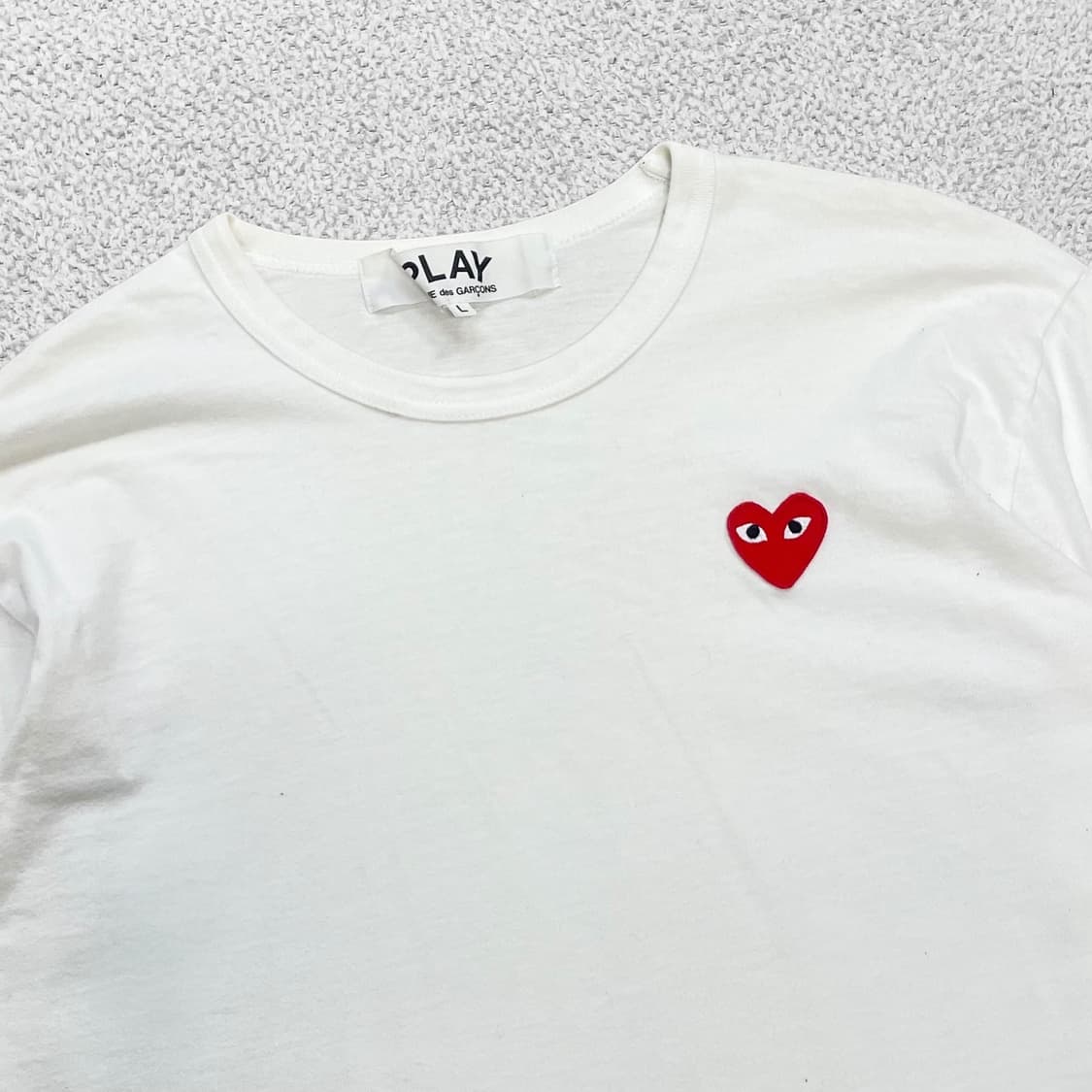 꼼데가르송 하트 와펜 롱슬리브 화이트 상품이미지3