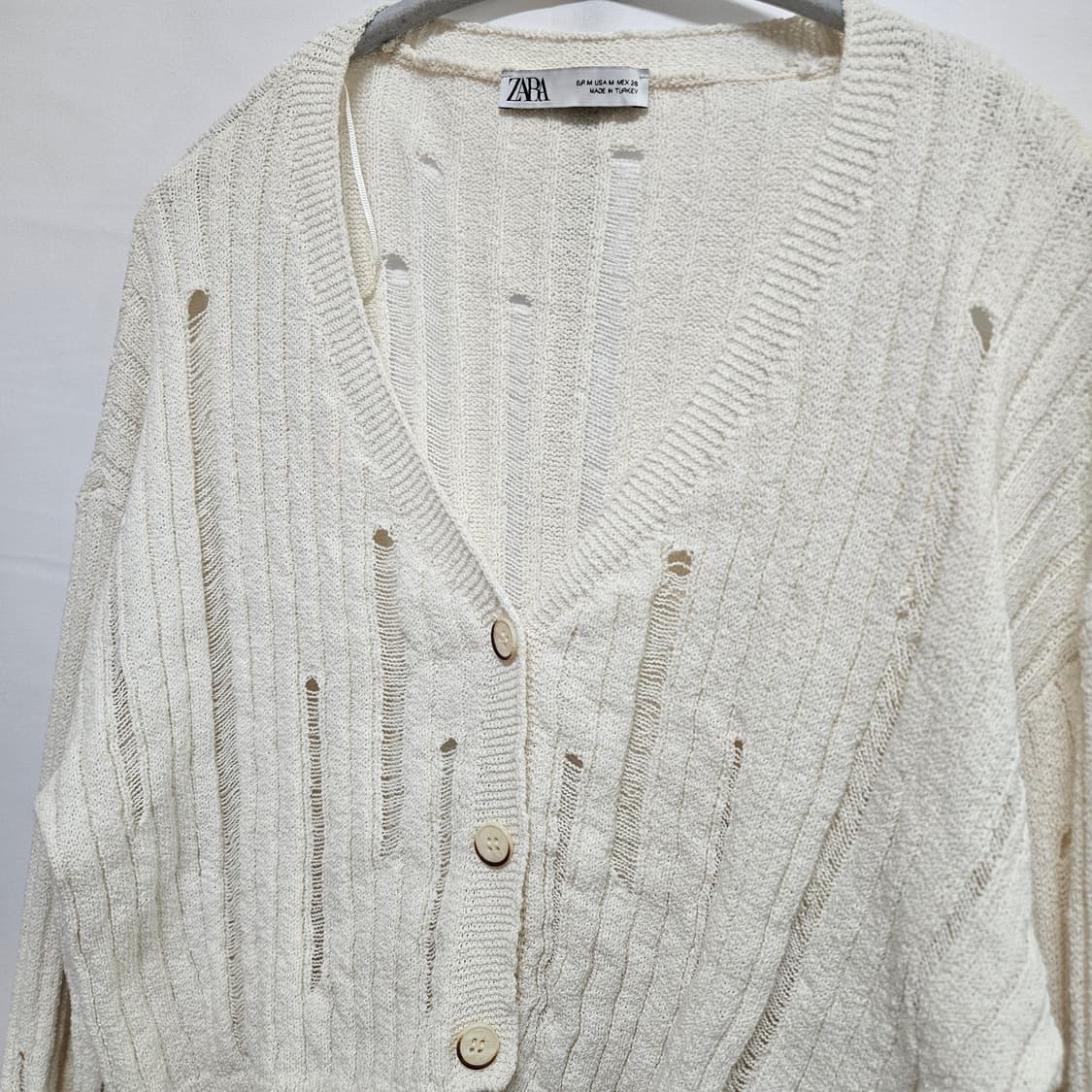 자라 데미지드 크롭 가디건 M 상품이미지2