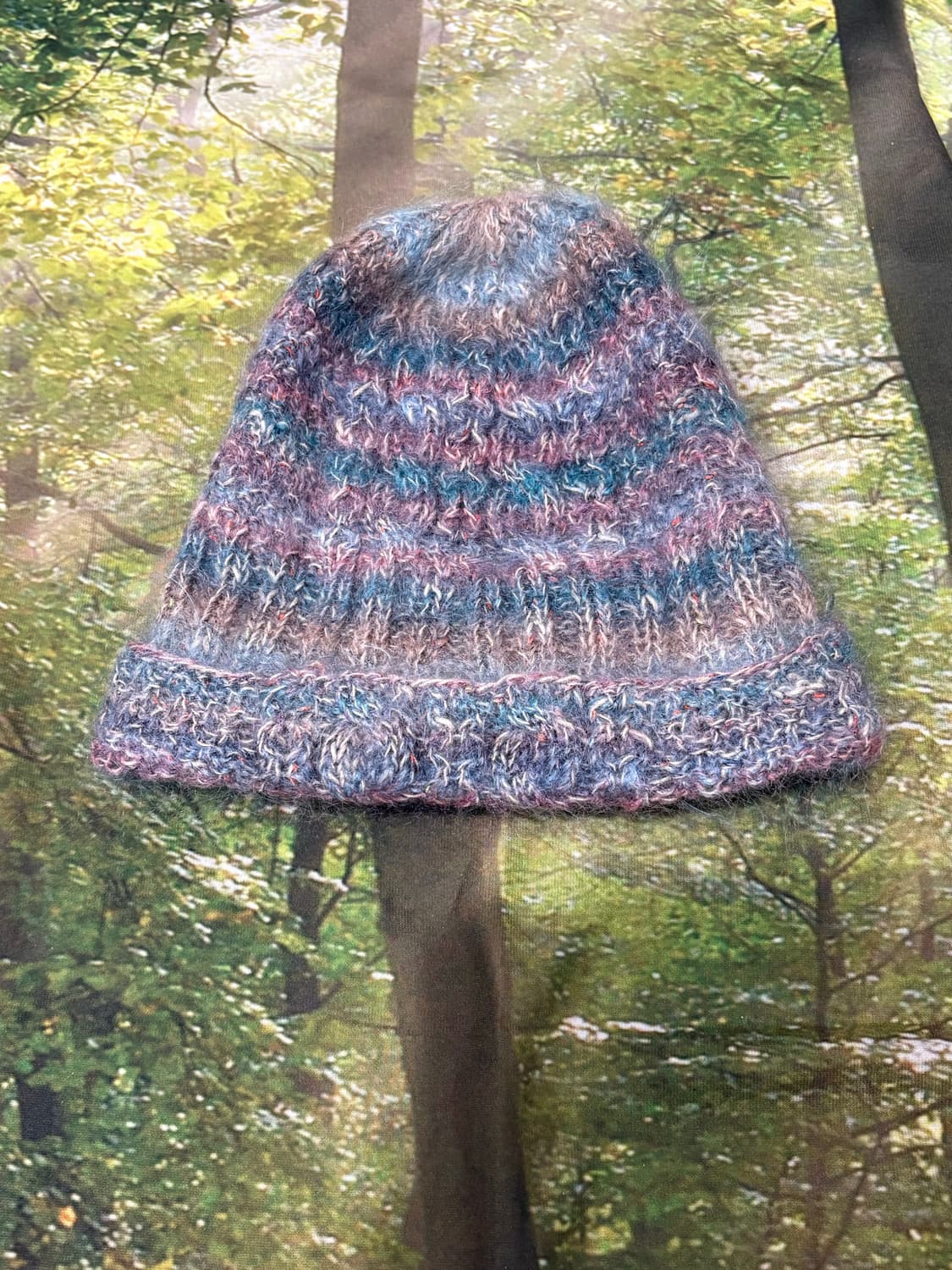 레인보우 빈티지 뜨개 비니 상품이미지2