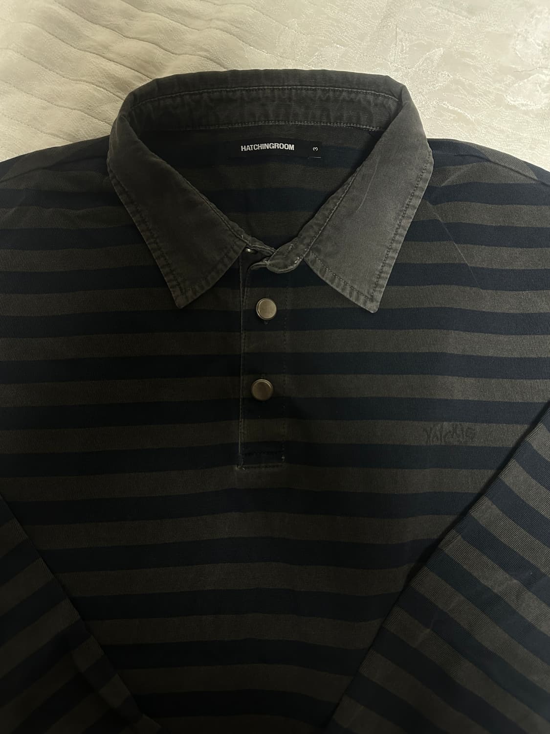 해칭룸 VTG Stripe Polo Tee Dyed Blue (3) 상품이미지2