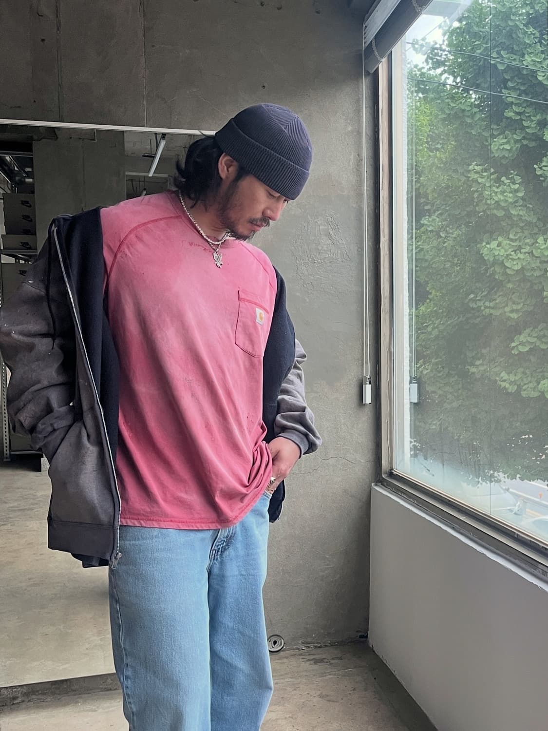 Carhartt Faded Red Pocket T-Shirt 상품이미지4