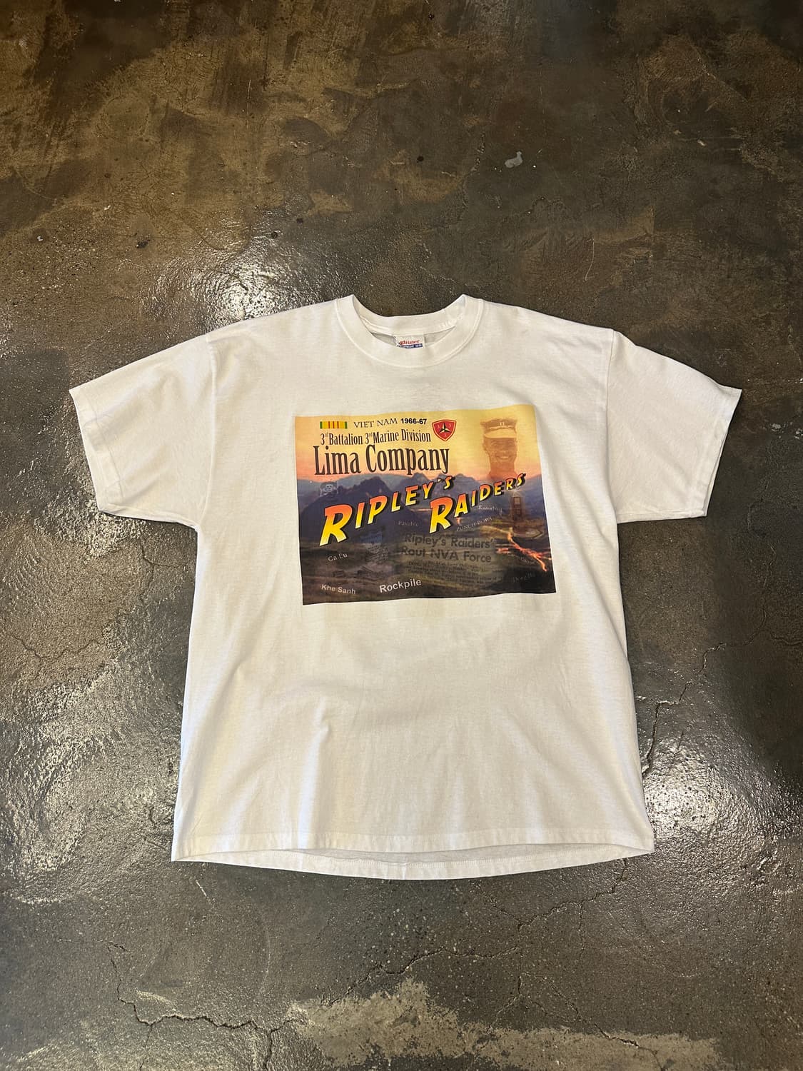 Hanes ARMY printing T shirts 빈티지 반팔티 XL 상품이미지1