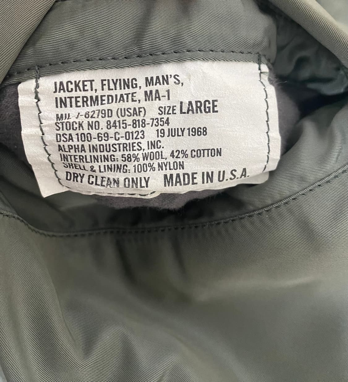 60s 오리지널 ma-1  상품이미지4