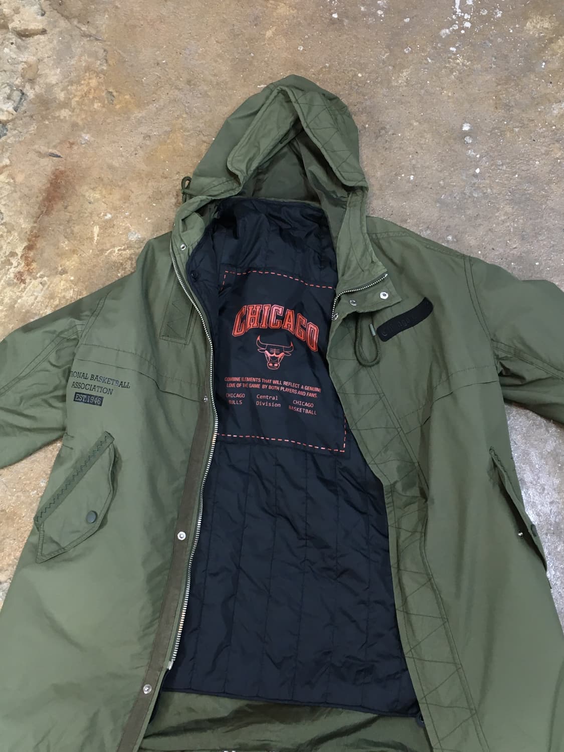 NBA 시카고불스 카키 야상(내피 분리 가능)  상품이미지3