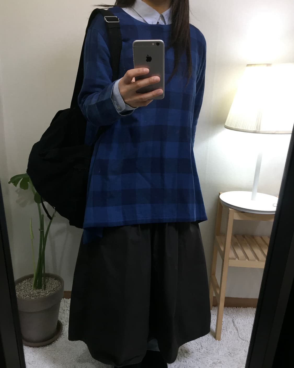 aori check pattern long blouse 상품이미지4