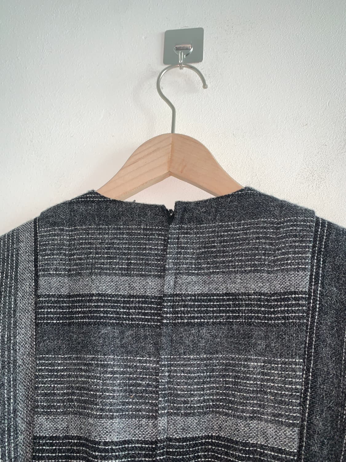 Wool check button dress 상품이미지7